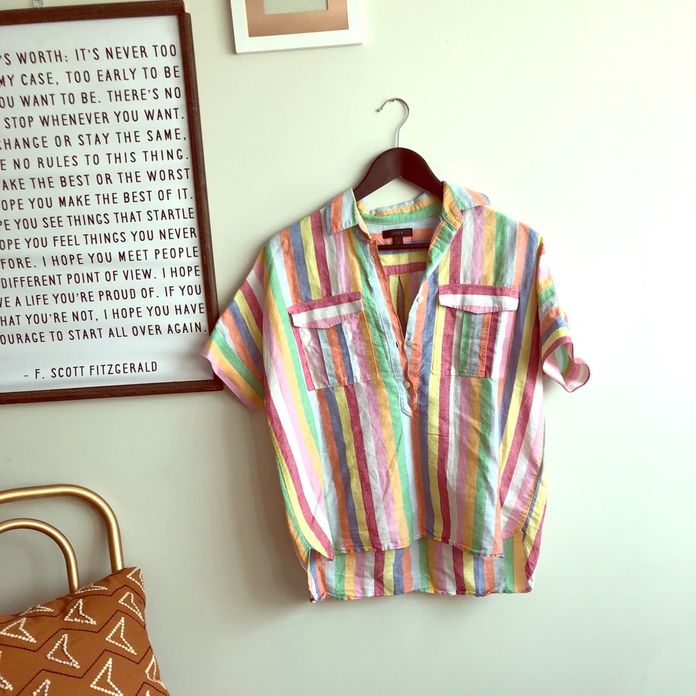 J.crew 1/4 button down